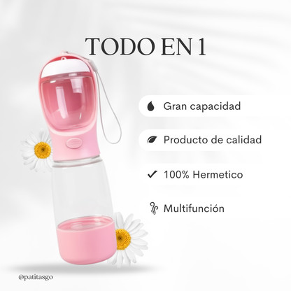 Botella 3 en 1 para mascotas