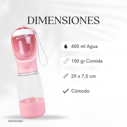 Botella 3 en 1 para mascotas