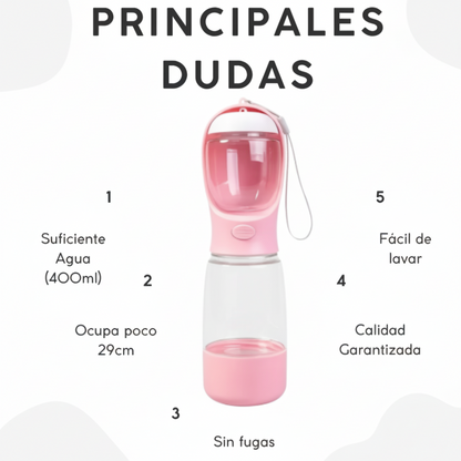 Botella 3 en 1 para mascotas